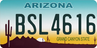 AZ license plate BSL4616