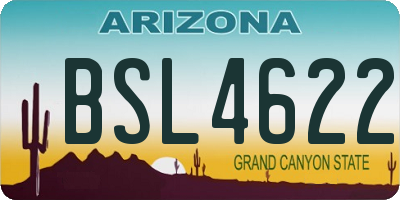 AZ license plate BSL4622