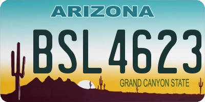 AZ license plate BSL4623