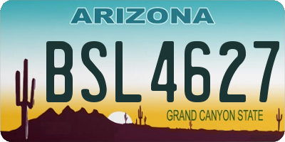 AZ license plate BSL4627