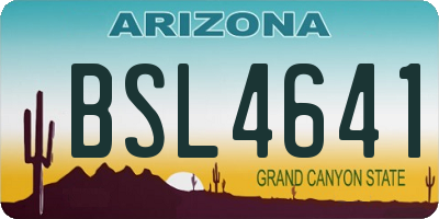 AZ license plate BSL4641