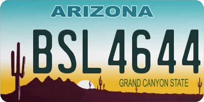 AZ license plate BSL4644