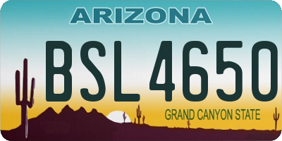 AZ license plate BSL4650