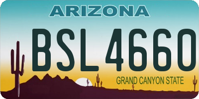 AZ license plate BSL4660