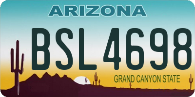 AZ license plate BSL4698