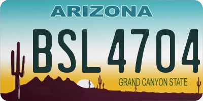 AZ license plate BSL4704