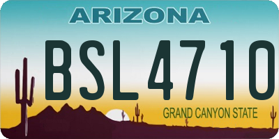 AZ license plate BSL4710