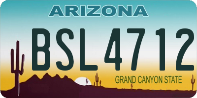 AZ license plate BSL4712