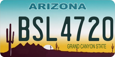 AZ license plate BSL4720