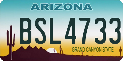 AZ license plate BSL4733