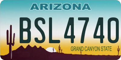 AZ license plate BSL4740