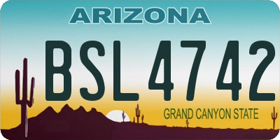 AZ license plate BSL4742