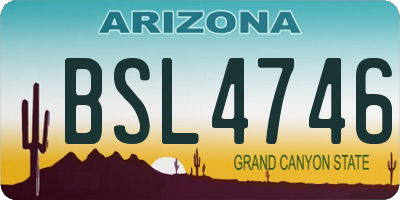 AZ license plate BSL4746
