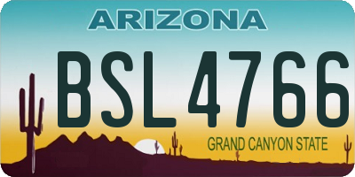 AZ license plate BSL4766