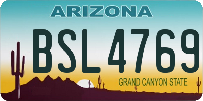 AZ license plate BSL4769