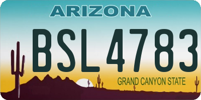 AZ license plate BSL4783
