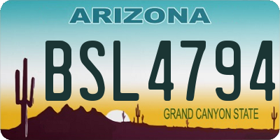 AZ license plate BSL4794