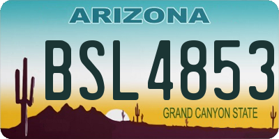 AZ license plate BSL4853