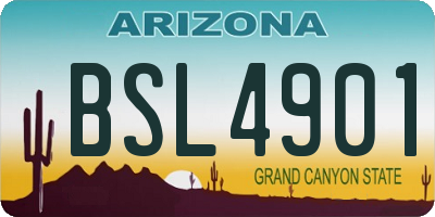 AZ license plate BSL4901