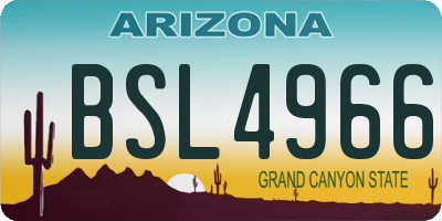 AZ license plate BSL4966