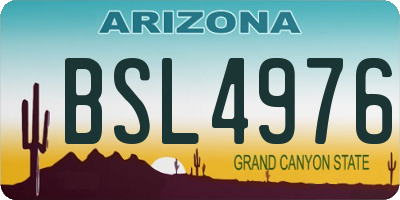 AZ license plate BSL4976
