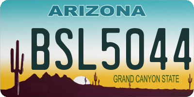 AZ license plate BSL5044