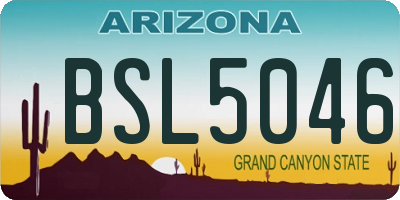 AZ license plate BSL5046