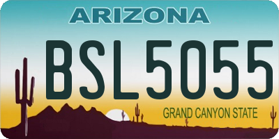 AZ license plate BSL5055