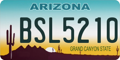 AZ license plate BSL5210