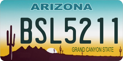 AZ license plate BSL5211