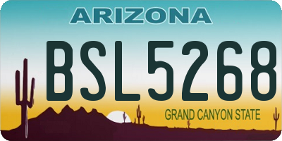 AZ license plate BSL5268