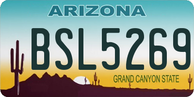 AZ license plate BSL5269