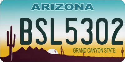 AZ license plate BSL5302