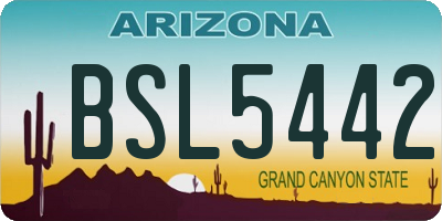 AZ license plate BSL5442