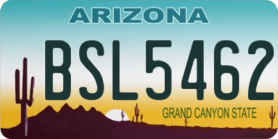 AZ license plate BSL5462