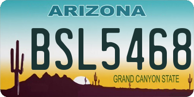 AZ license plate BSL5468