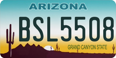 AZ license plate BSL5508