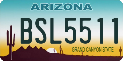 AZ license plate BSL5511