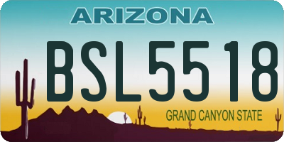 AZ license plate BSL5518