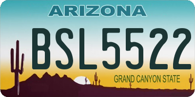 AZ license plate BSL5522