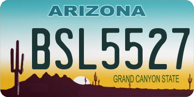 AZ license plate BSL5527