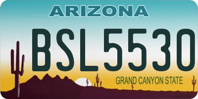 AZ license plate BSL5530