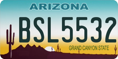 AZ license plate BSL5532