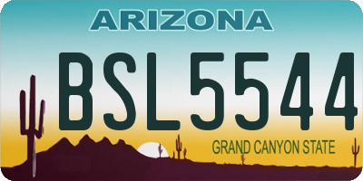 AZ license plate BSL5544