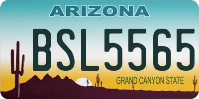 AZ license plate BSL5565