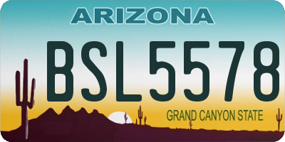 AZ license plate BSL5578