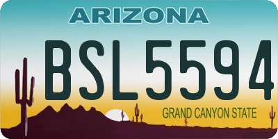 AZ license plate BSL5594