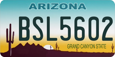 AZ license plate BSL5602