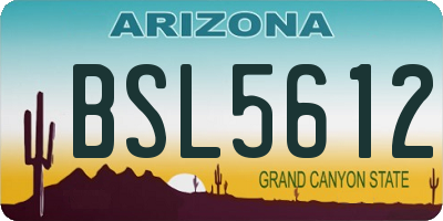 AZ license plate BSL5612