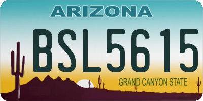 AZ license plate BSL5615